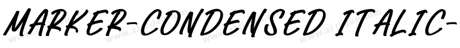 Marker-Condensed Italic字体转换